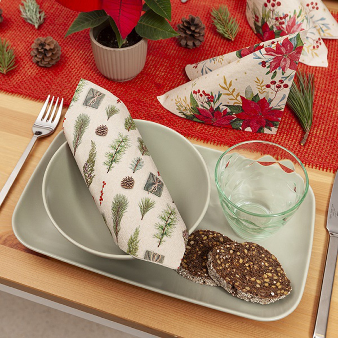 Paper Napkins 33cm Eco, Gifts & Branches image 2